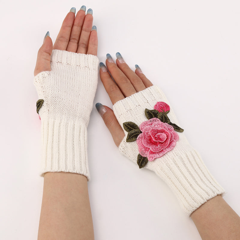Warm Flower Gloves