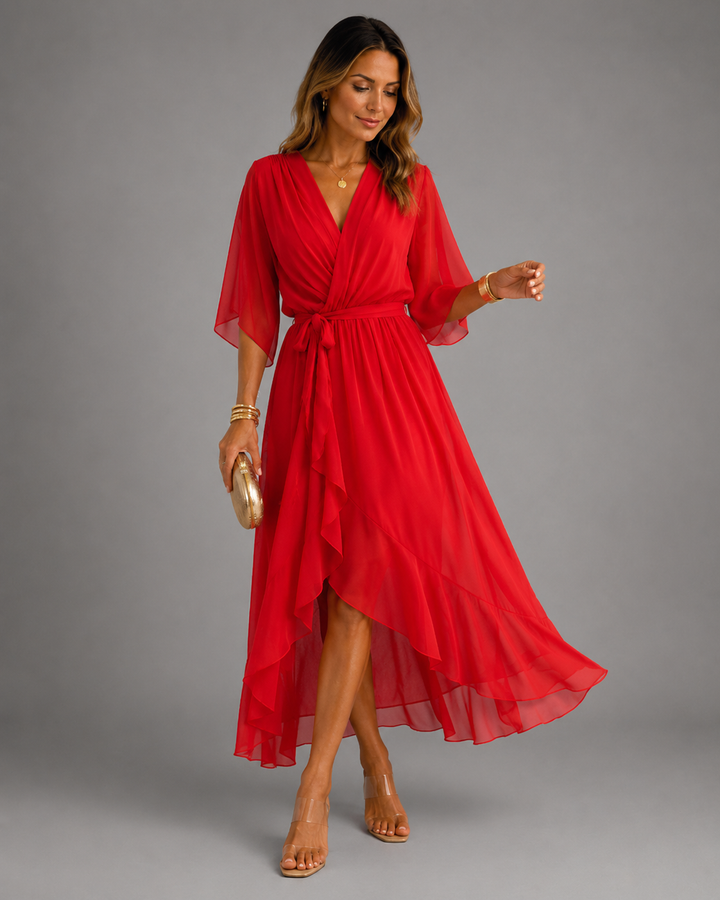 Isabelle™ | Belly-Hiding Chiffon Maxi Dress