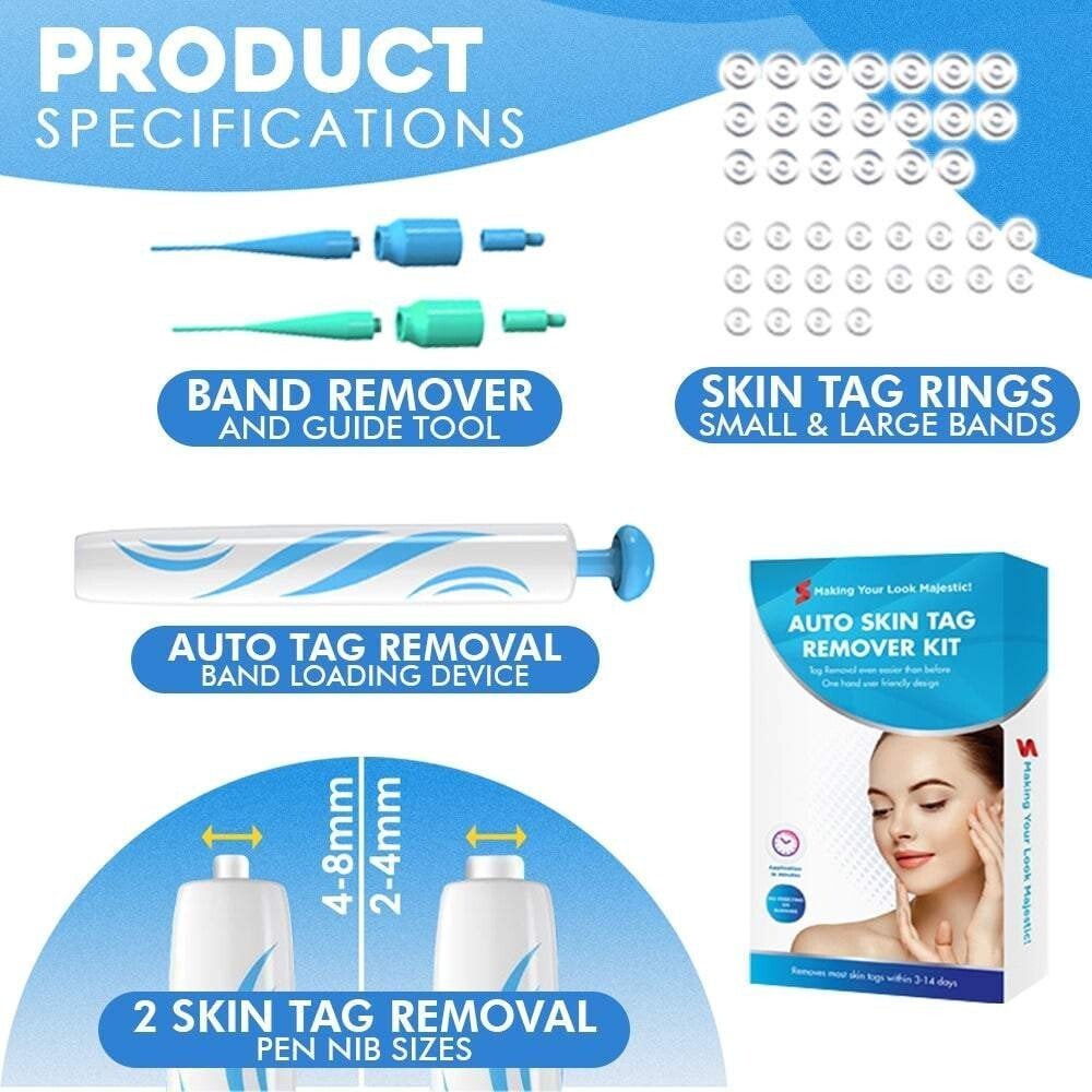 TagGone Automatic Skin Tag Removal Kit | Painless Application | For Smooth, Even Skin