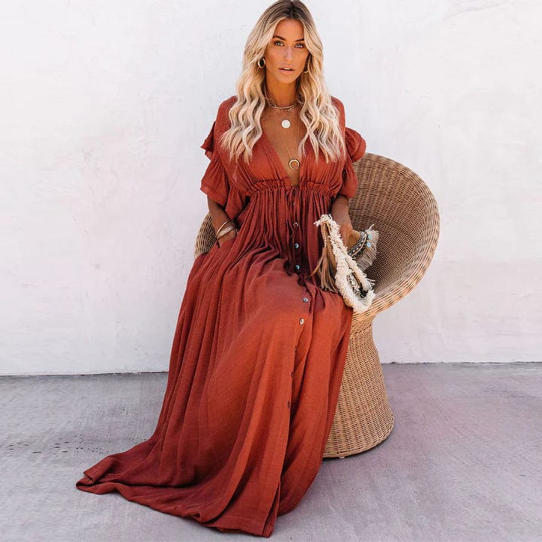 Yolanda | Lightweight and Flowing Long Dress for Women for Summer