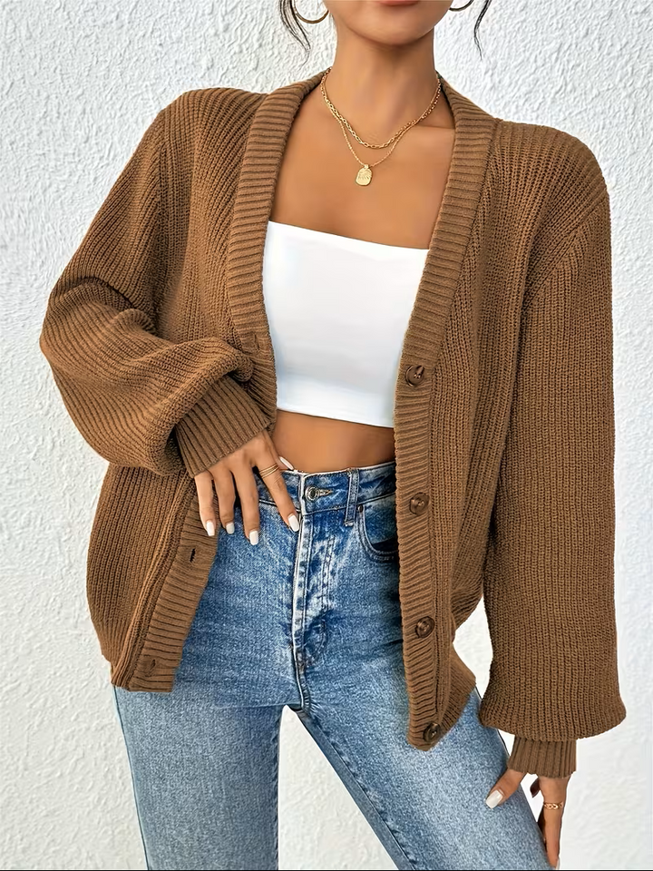 Florence - Elegant Oversized Buttoned Cardigan