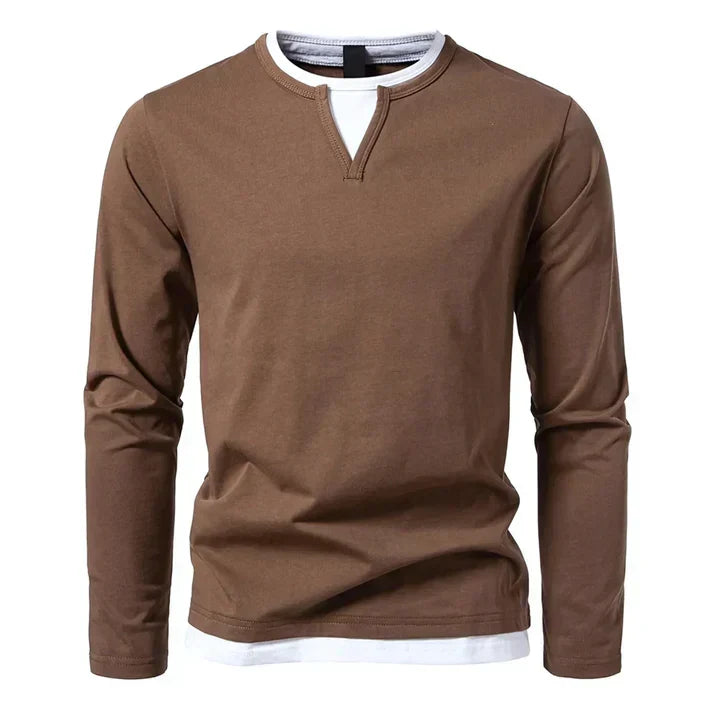 LAURENT MONACO | PREMIUM COMBED COTTON LONG SLEEVE T-SHIRT