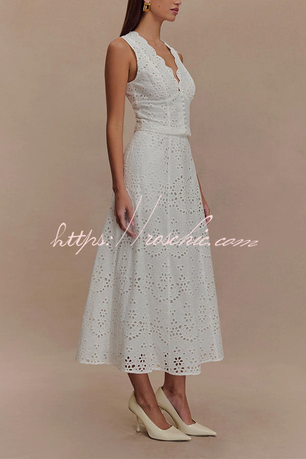 Marina Elegant Broderie Anglaise Set