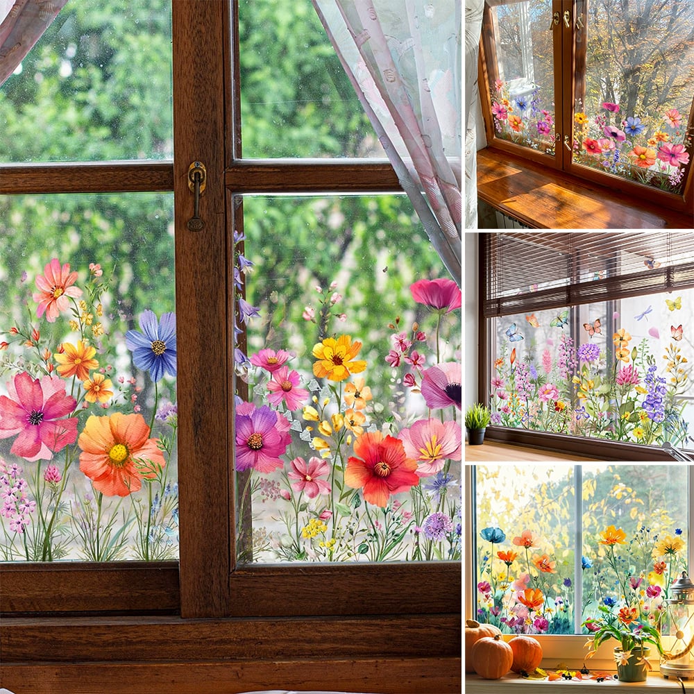 1+1 Free Floral Decal Charming Window Decoration - Elena Harper