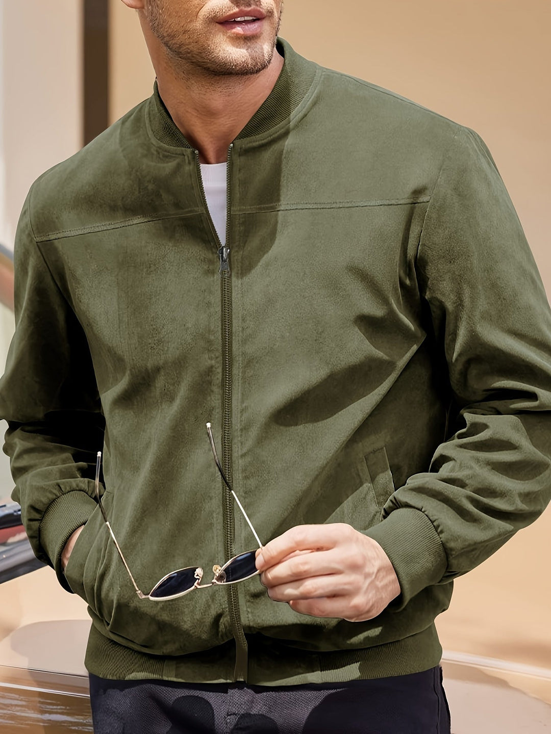 LAURENT MONACO | MEN'S ZIP-UP BOMBER JACKET