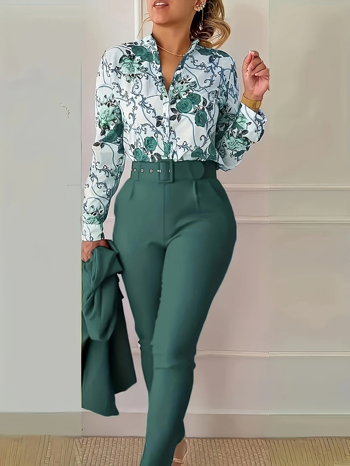 Susanna Elegant Floral Two-Piece Set, view 6 - Elena Harper