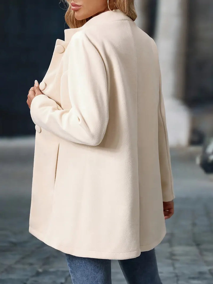 Women's Longline Blazer with Open Front and Shoulder Pads, view 10 - Elena Harper
