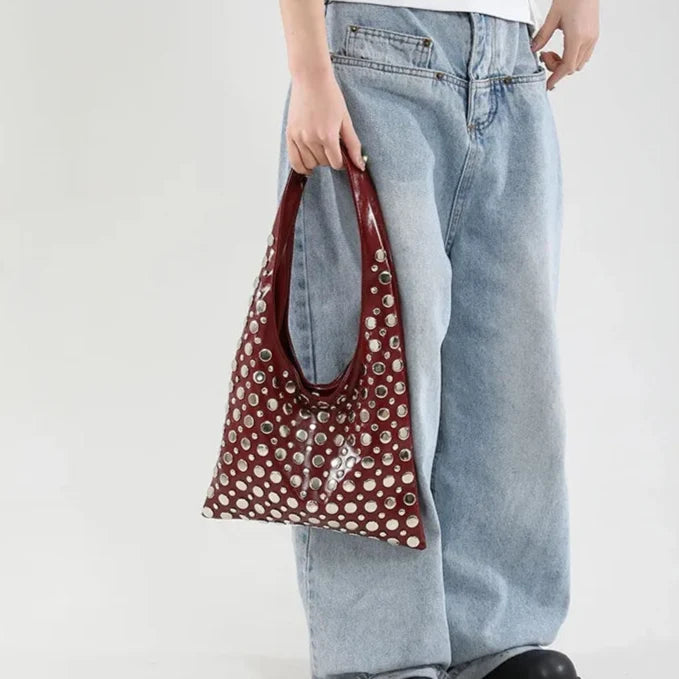 Shoulder Bag with Metallic Details - Mariela