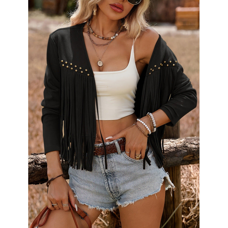 Women's Retro Ethnic Fringe Jacket