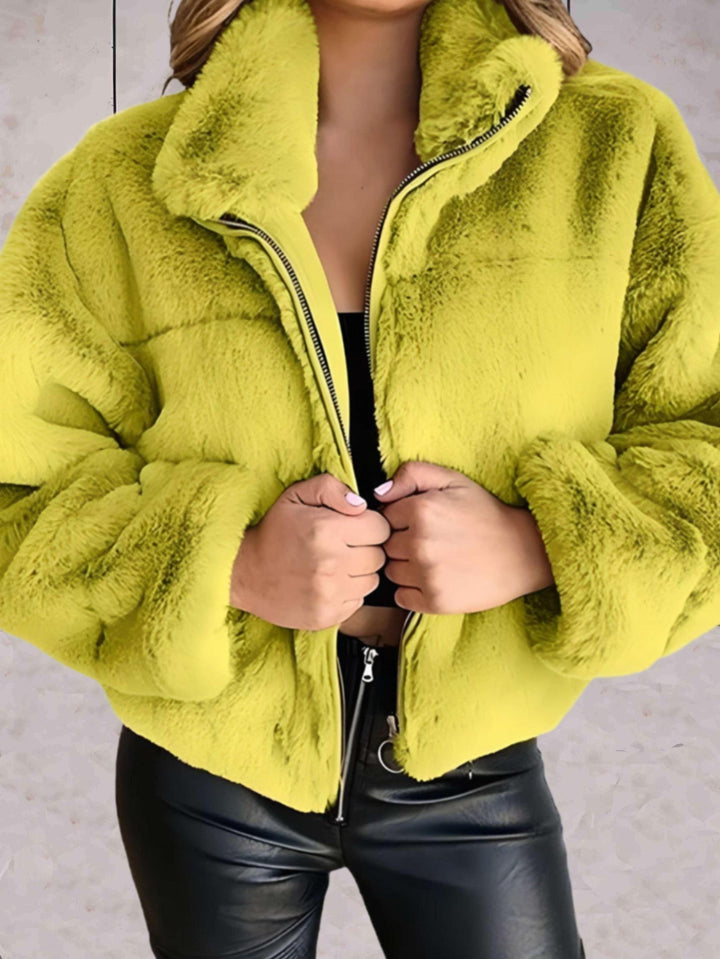 Comfortable Teddy Jacket with Zipper for Women Célinea, view 3 - Elena Harper
