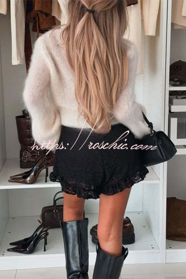 Elena Flared-Sleeve Mohair Sweater