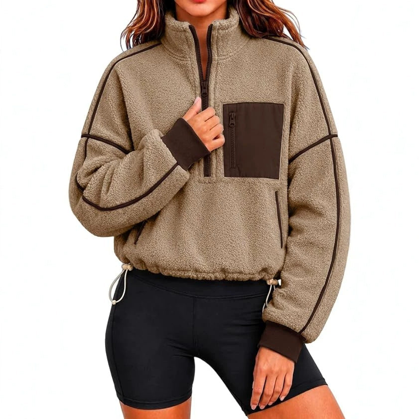 Women's Sweatshirt with Drawstring - Casual and Modern