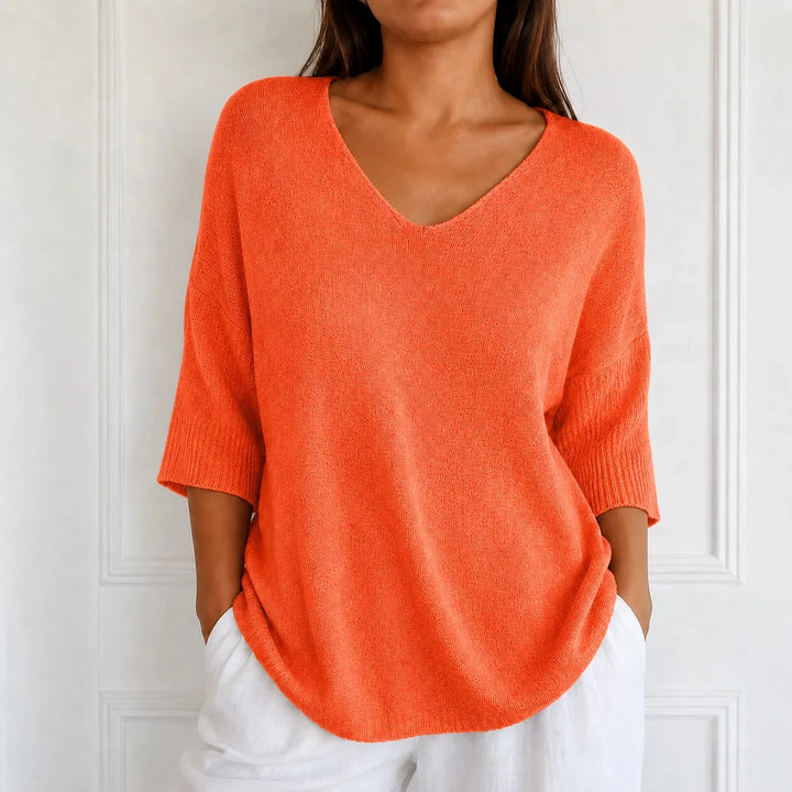 Maya | Casual and Stylish Women's Knit Tunic Top with V-Neck