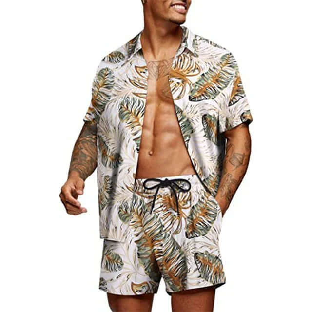 Men's Relaxed Fit Two-Piece Set, view 3 - Elena Harper