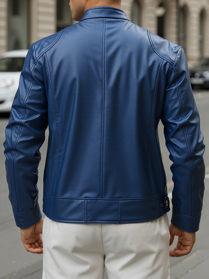 LAURENT MONACO | MEN'S HIGH COLLAR JACKET WITH ZIPPER