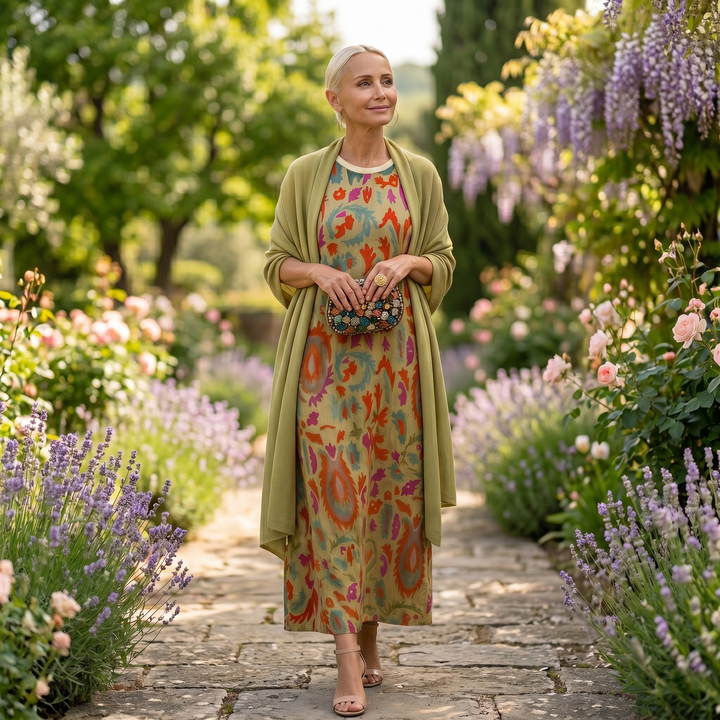 Daniela™  |  Printed Long Dress Waistcoat
