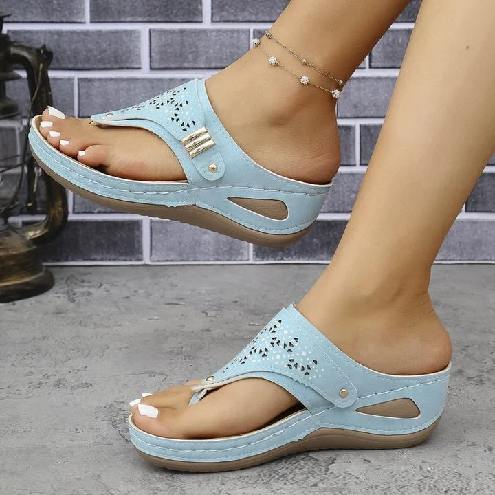 Anazza Comfortable Everyday Sandals with Wedge Heel - Elena Harper