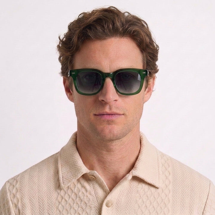 Vintage Square Acetate Sunglasses for Men