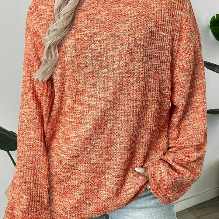 Greta | Soft Knit Sweater with Waffle Texture and Loose Fit