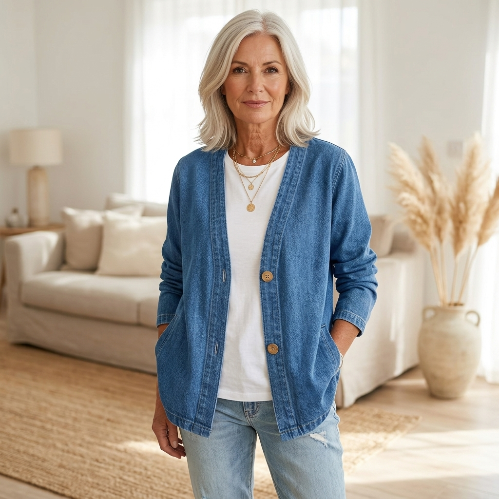 Amelie Casual and Elegant Women's Knit Cardigan, view 2 - Elena Harper