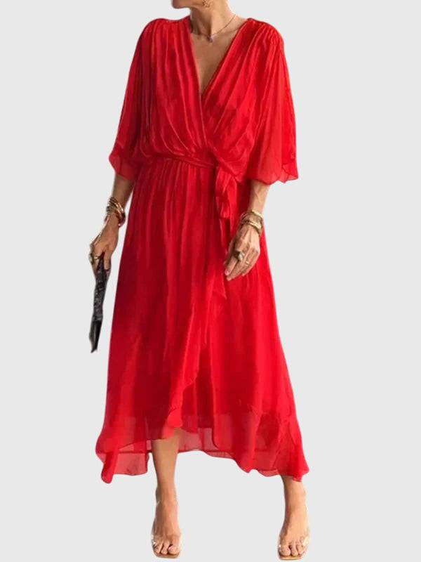 Bethany™ elegant dress by Emma & Rose Cape Town, showcasing a stylish, flowing dress with intricate detailing and a flattering fit.