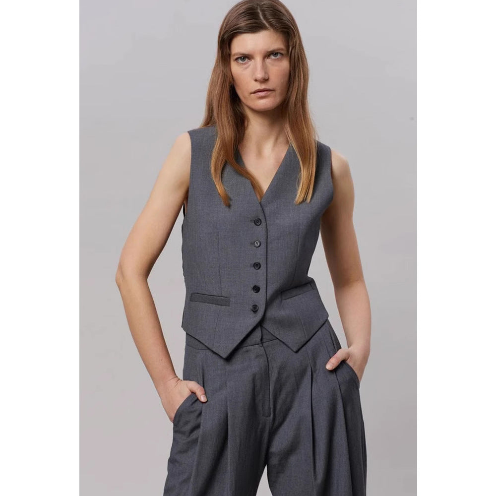 Amelia Elegant and Modern Women's Business Vest, view 2 - Elena Harper