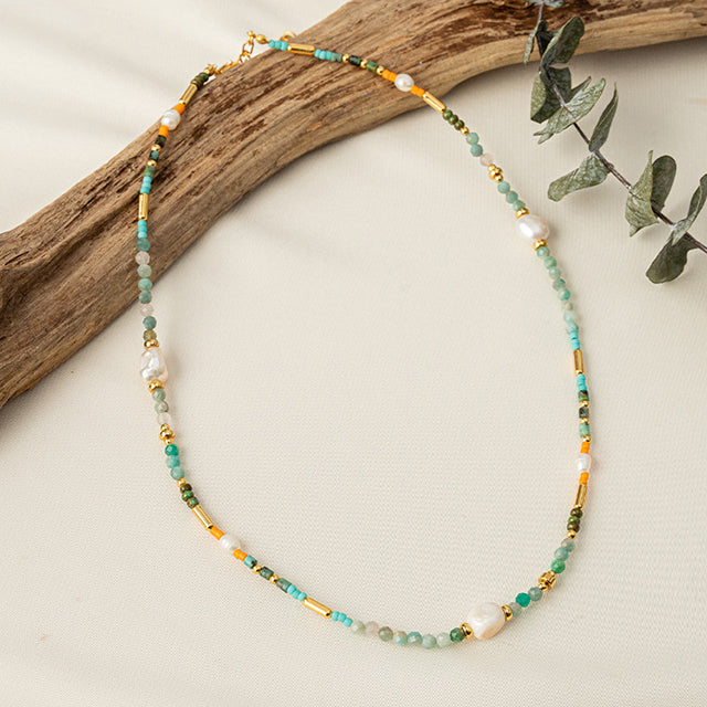 Bohemian Colorful Bead Necklace - Elena Harper