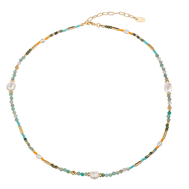 Bohemian Colorful Bead Necklace, view 6 - Elena Harper