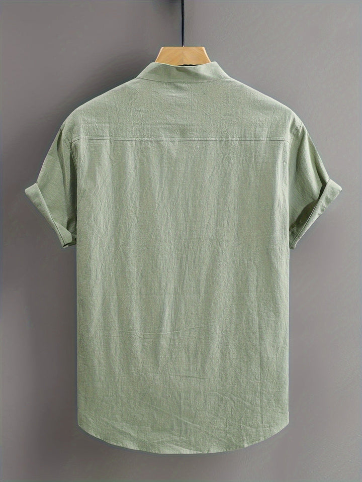 Tejada Casual Cotton Shirt with Pocket - Elena Harper