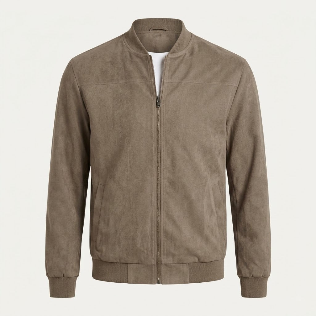 Luca Bianchi | Premium Suede-Touch Bomber Jacket For Men