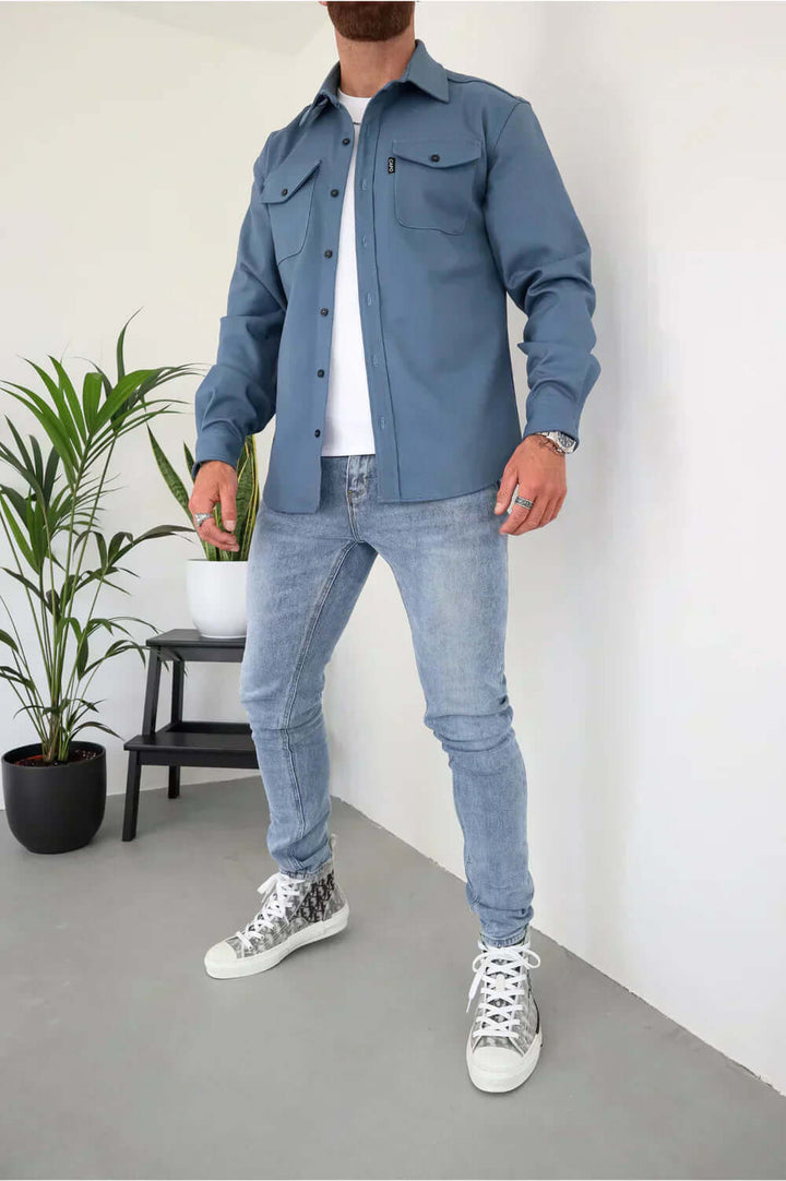 Men's Premium Overshirt Versatile & Stylish - Elena Harper