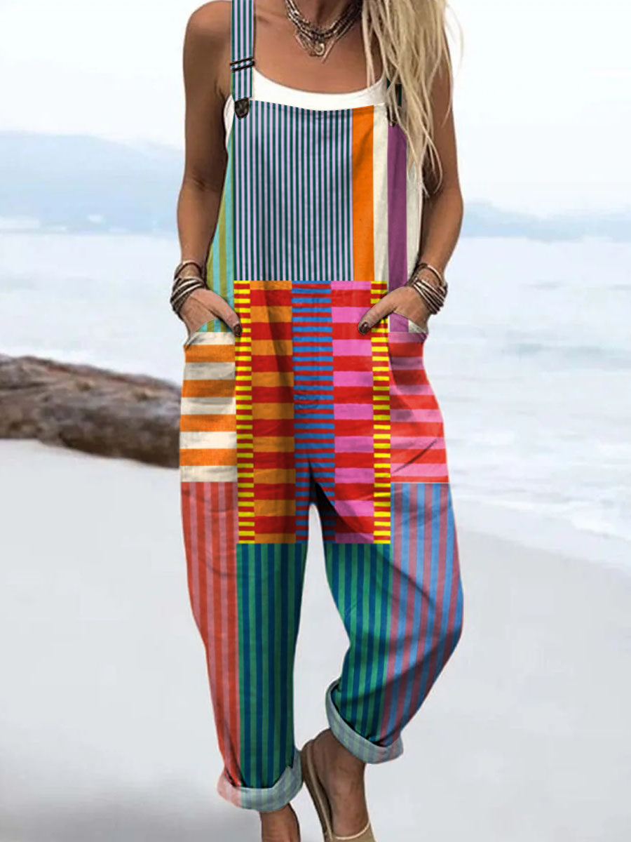 Sigrid | Rainbow Stripes Jumpsuit