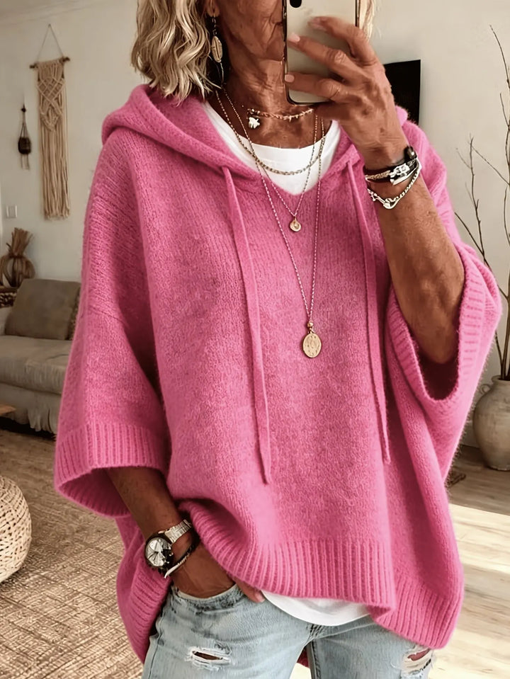 Oversized Soft Knit Hoodie for Women