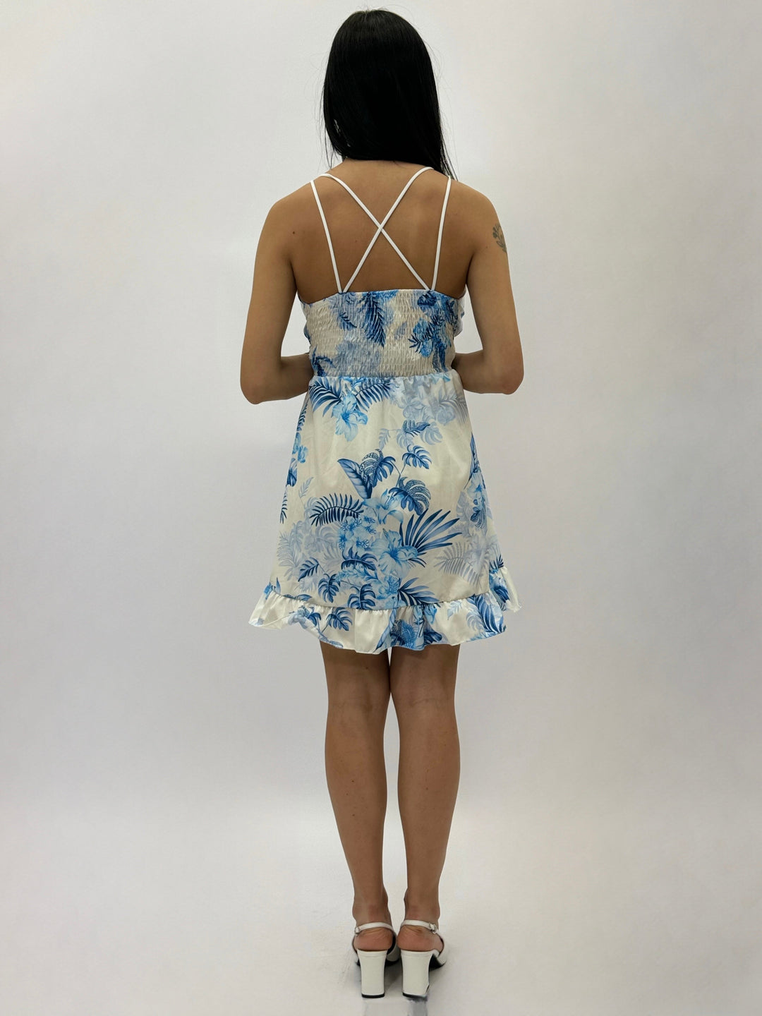Carien™  |  Dress Crossed Straps Print