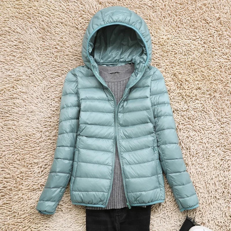 Emily Ultralight and Foldable Women's Down Jacket, view 6 - Elena Harper