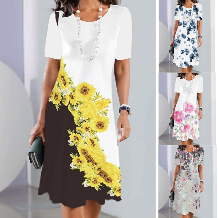 Luby Lively Nature Design Midi Dress, view 6 - Elena Harper