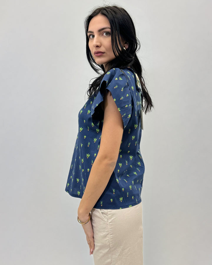 Yana™  |  soft luxurious fabrics Top Plant Print