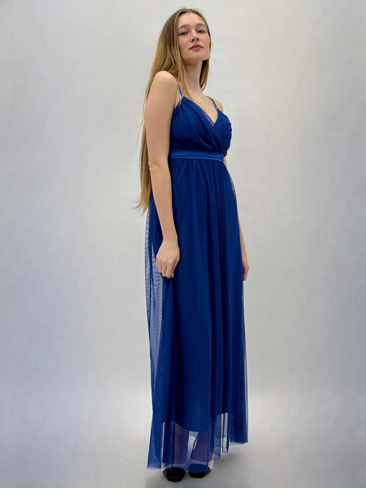 Gisella™ flowing dress by Emma & Rose Cape Town, elegant abiti with soft fabric and stylish design, displayed on a hanger.