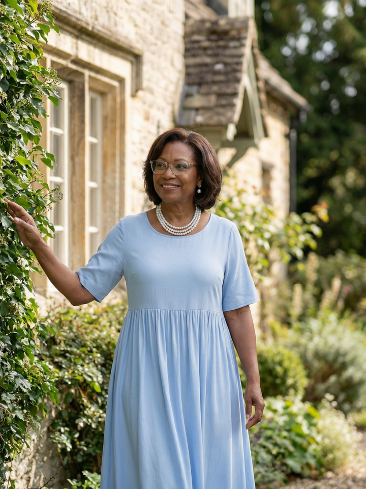Ciren Simple Gather Midi Dress - Elena Harper