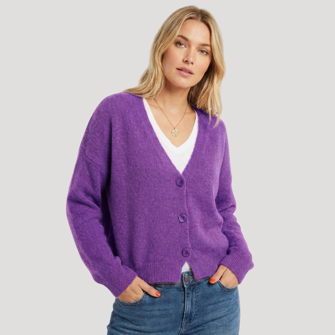 Women's V-Neck Buttoned Cardigan