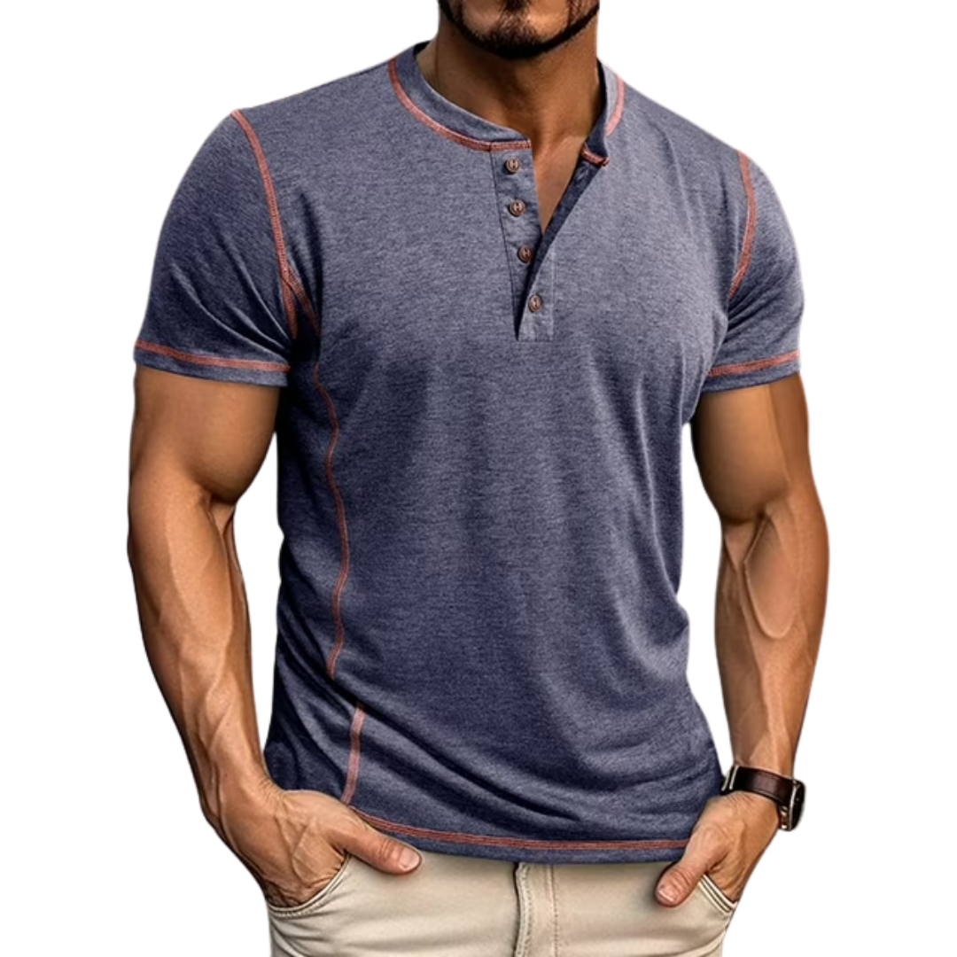 LAURENT MONACO | HENLEY T-SHIRT FOR MEN