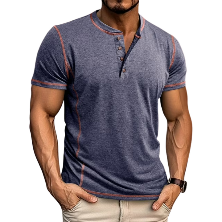 LAURENT MONACO | HENLEY T-SHIRT FOR MEN