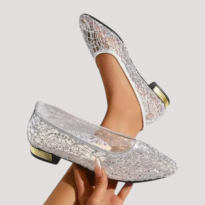 Elegant Sparkly Pointed Toe Women's Heels