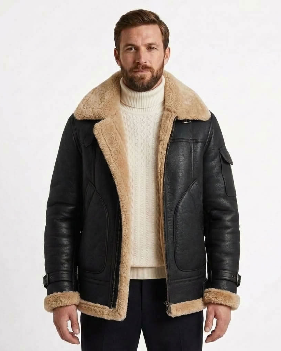 Structured Fleece-Lined Jacket For Men