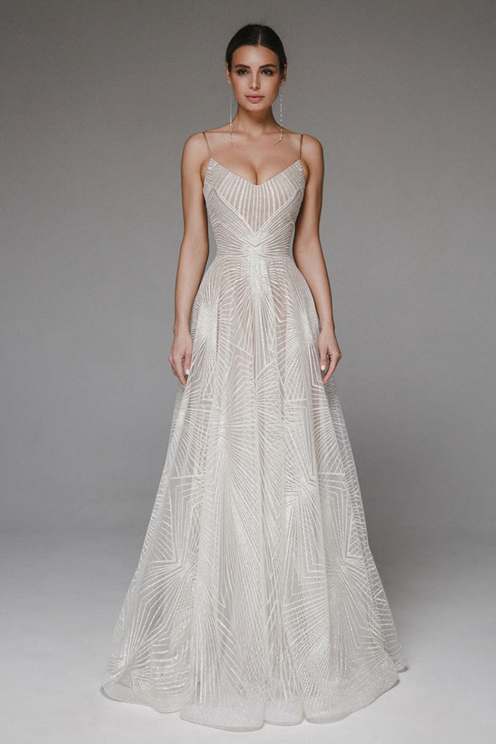 Thalassa Sparkly Floor Length Party Dress - Elena Harper