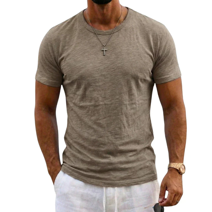 LAURENT MONACO | SLUB COTTON T-SHIRT FOR MEN