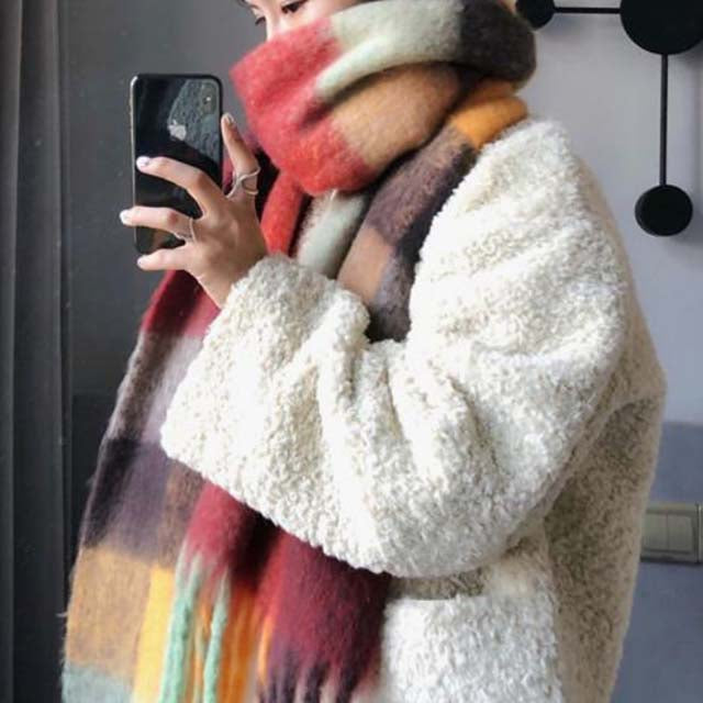 Warm Plaid Scarf