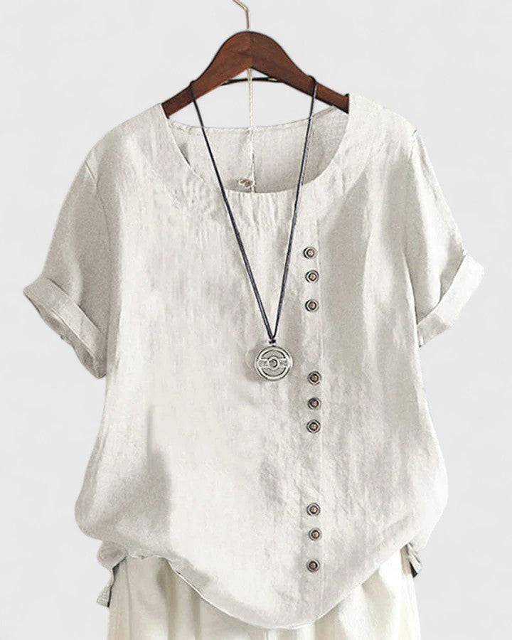 Elisavie™  |  Comfortable Short Sleeve Blouse