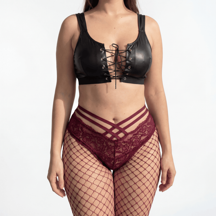 Emma & Rose Durban Naomi™ luminous fishnet tights in soft, luxurious fabrics, showcasing intricate fishnet pattern and sheer finish.