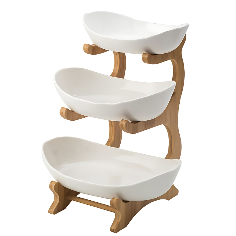 FruitTriad | Three-Tier Plastic Fruit Bowl